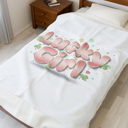 Lucky Girl Plush Blanket | manifest luck, 2026 lucky charms