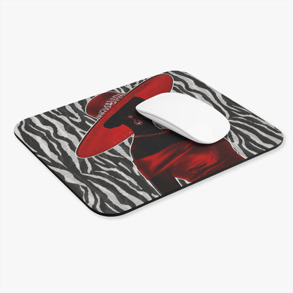 Elegant Zebra Print Mouse Pad - Chic Office Décor, Stylish Work Accessory, Unique Gift Idea, Animal Print Design