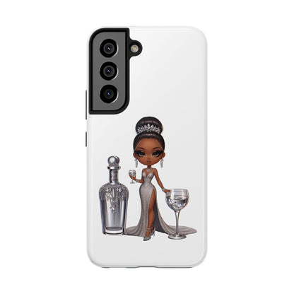 Female Phone Case, Tough Phone Cases for Women, Stylish Phone Protector, Elegant Lady Phone Cover, Fashionable White Phone Case