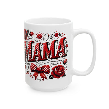 Mama Coquette Mug, Valentine's Day Coffee Cup, Red and White Valentine's Mug, Valentine's Day Mama Coquette Mug, Happy Valentine's Day Coffee Cup, Mama Tea Mug, Mom Gift