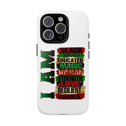 Phone Case, Stylish Black Woman Phone Accessories, Protective Cover, Gift for Her, Black History, African American Case, Black Excellence
