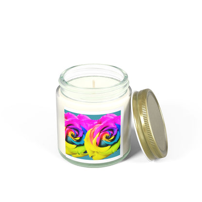 Colorful Rose Design Scented Candles | Aromatherapy Gift, Home Decor, Relaxation, Birthday, Mother's Day, Easter