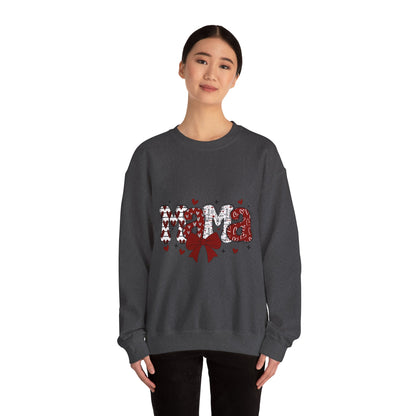Crewneck Sweatshirt - Coquette Mama, Mama Valentine's, Alpha Doodle Design