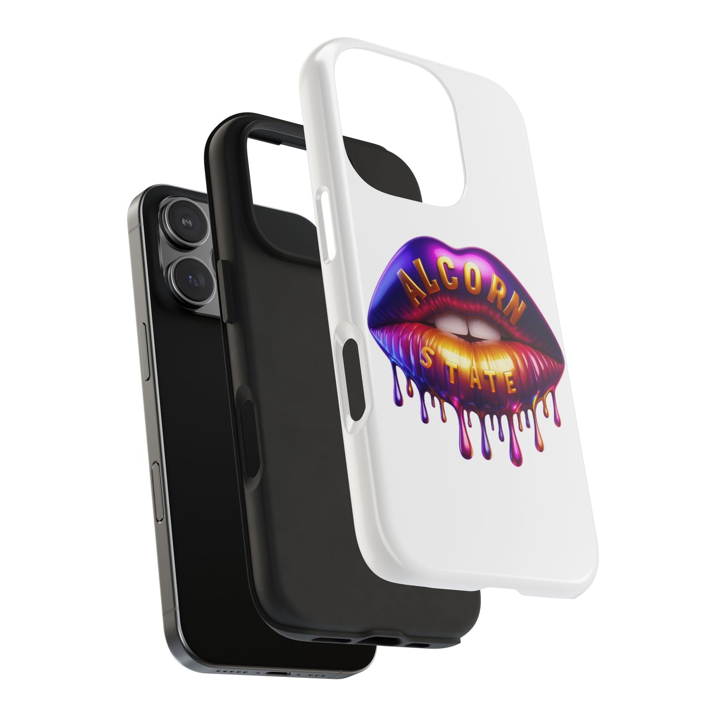 Alcorn State Phone Case, ASU Durable Phone Cover, Purple Gold Lips Phone Case, Alcorn State University Accessories, HBCU