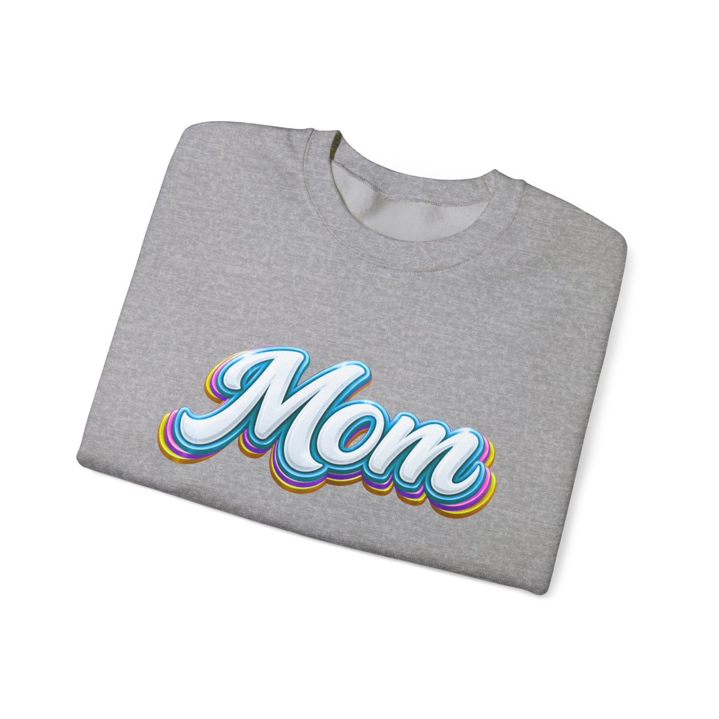 Retro Rainbow 'Mom' Script Sweatshirt | Mother's Day, Mom Shirt