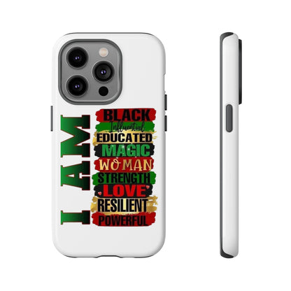 Phone Case, Stylish Black Woman Phone Accessories, Protective Cover, Gift for Her, Black History, African American Case, Black Excellence