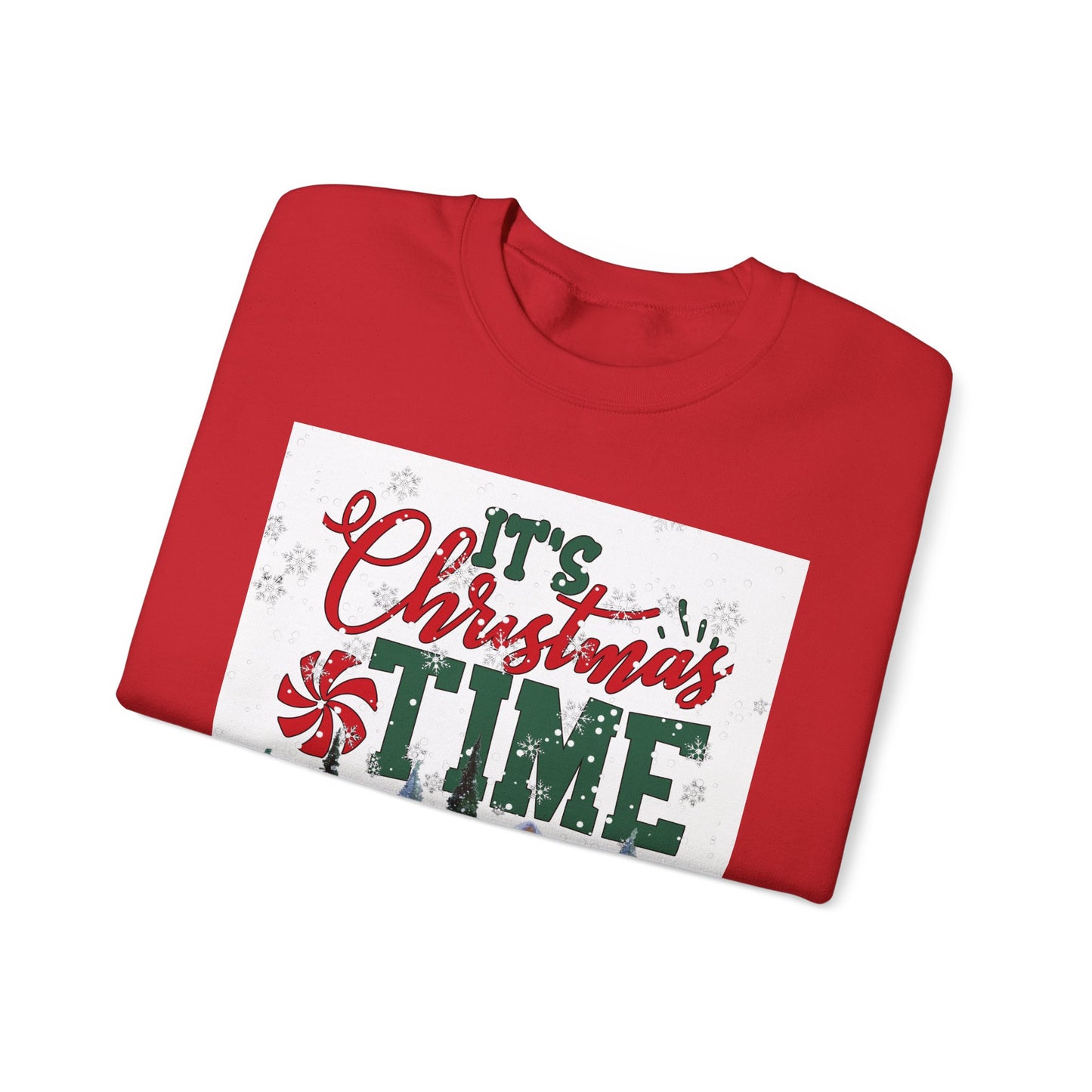 Christmas Sweatshirt, Christmas Crewneck Sweatshirt, It's Christmas Time Sweatshirt, Red House Sweatshirt, Truck Sweatshirt