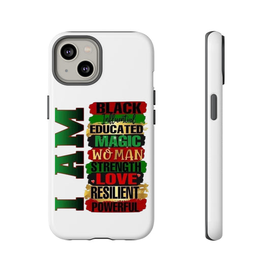 Phone Case, Stylish Black Woman Phone Accessories, Protective Cover, Gift for Her, Black History, African American Case, Black Excellence