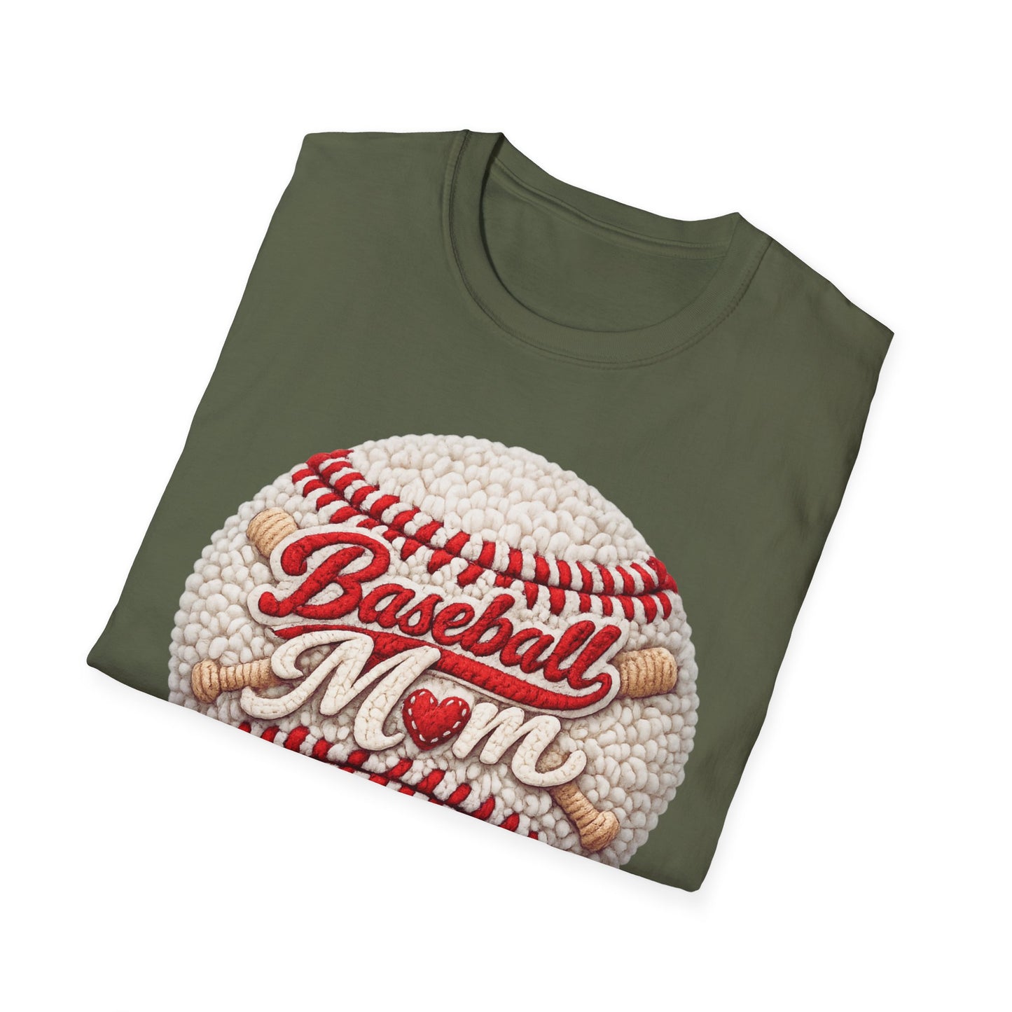Baseball Mom T-Shirt | Vintage Stitch Baseball Graphic