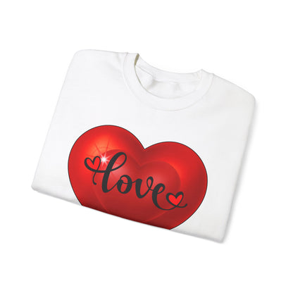 Heart Valentine's Sweatshirt, Love Crewneck Sweater, Valentine's Day Gift, Unisex Sweatshirt, Heart Sweater, Valentine's Clothing