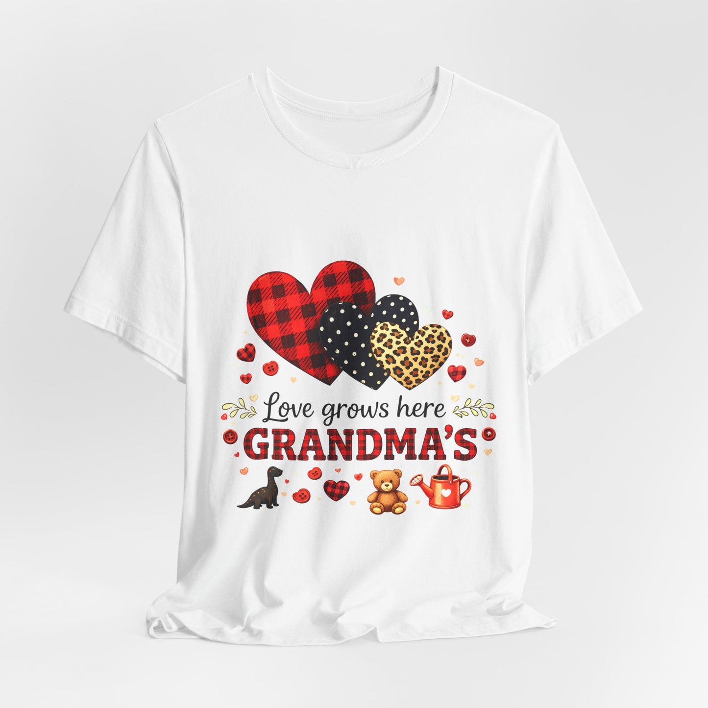 Love Grows Here- Grandmas Garden Heart TShirt | Cozy Country Valentine Tee for Grandmothers