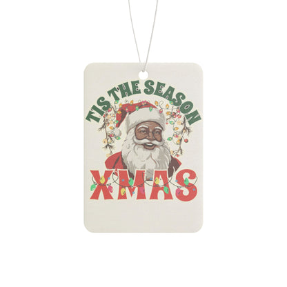 Christmas Car Air Freshener - 'Tis The Season Christmas Black Santa Claus Car Decor