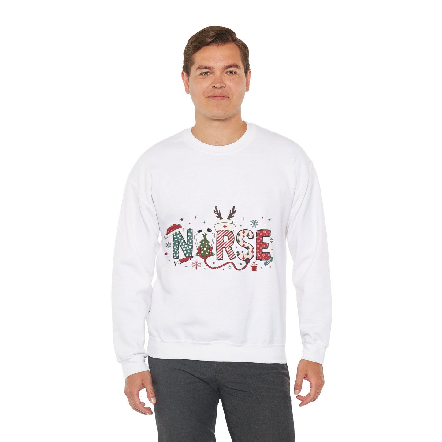 Nurse Christmas Unisex Heavy Blend™ Crewneck Sweatshirt