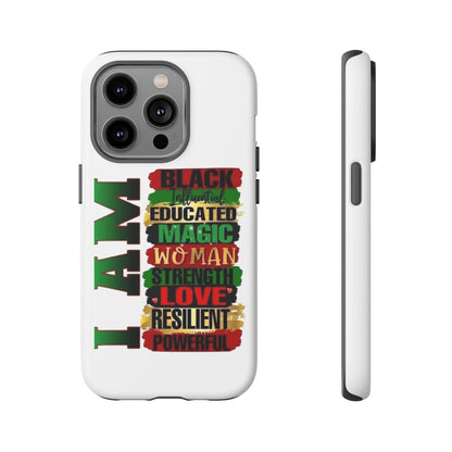 Phone Case, Stylish Black Woman Phone Accessories, Protective Cover, Gift for Her, Black History, African American Case, Black Excellence