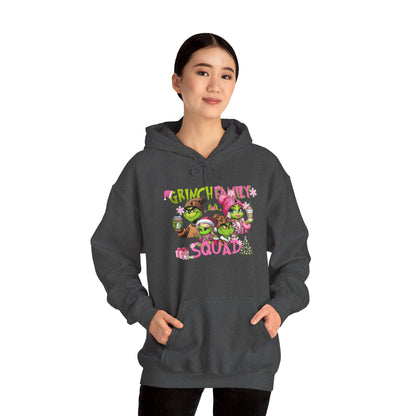 Christmas Sweatshirt, Grinch Family Squad Hoodie Sweatshirt, Grinch Christmas, Winter Holiday Pullover, Christmas Sweater, Unisex