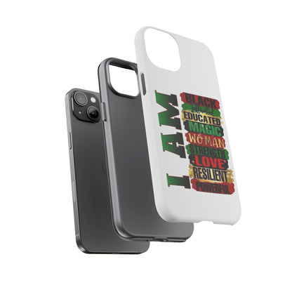 Phone Case, Stylish Black Woman Phone Accessories, Protective Cover, Gift for Her, Black History, African American Case, Black Excellence