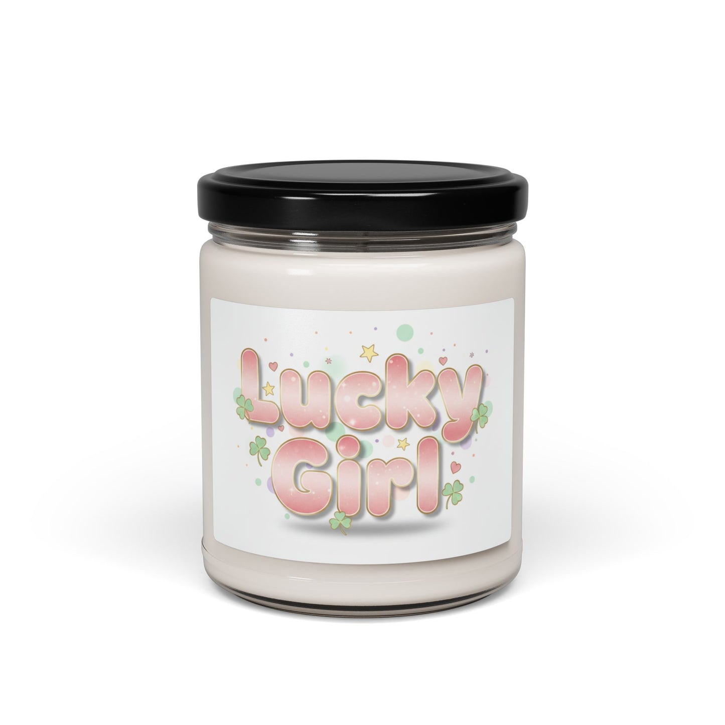 Lucky Girl Manifest Luck Candle, Soy 9oz | 2026 Lucky Charms, Pastel Sparkle