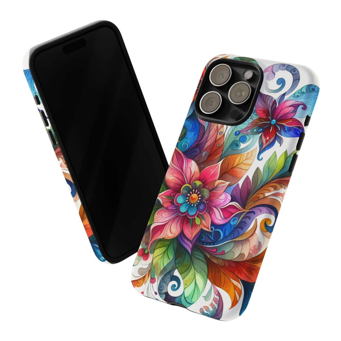 Floral Tough Cases, Vibrant Floral Phone Case – Tough Cases for Extra Protection & Style, Matte & Glossy Phone Case, Fits 29 Phone Models, Some iPhone 8 and 11-16, Google Pixel, Samsung Galaxy