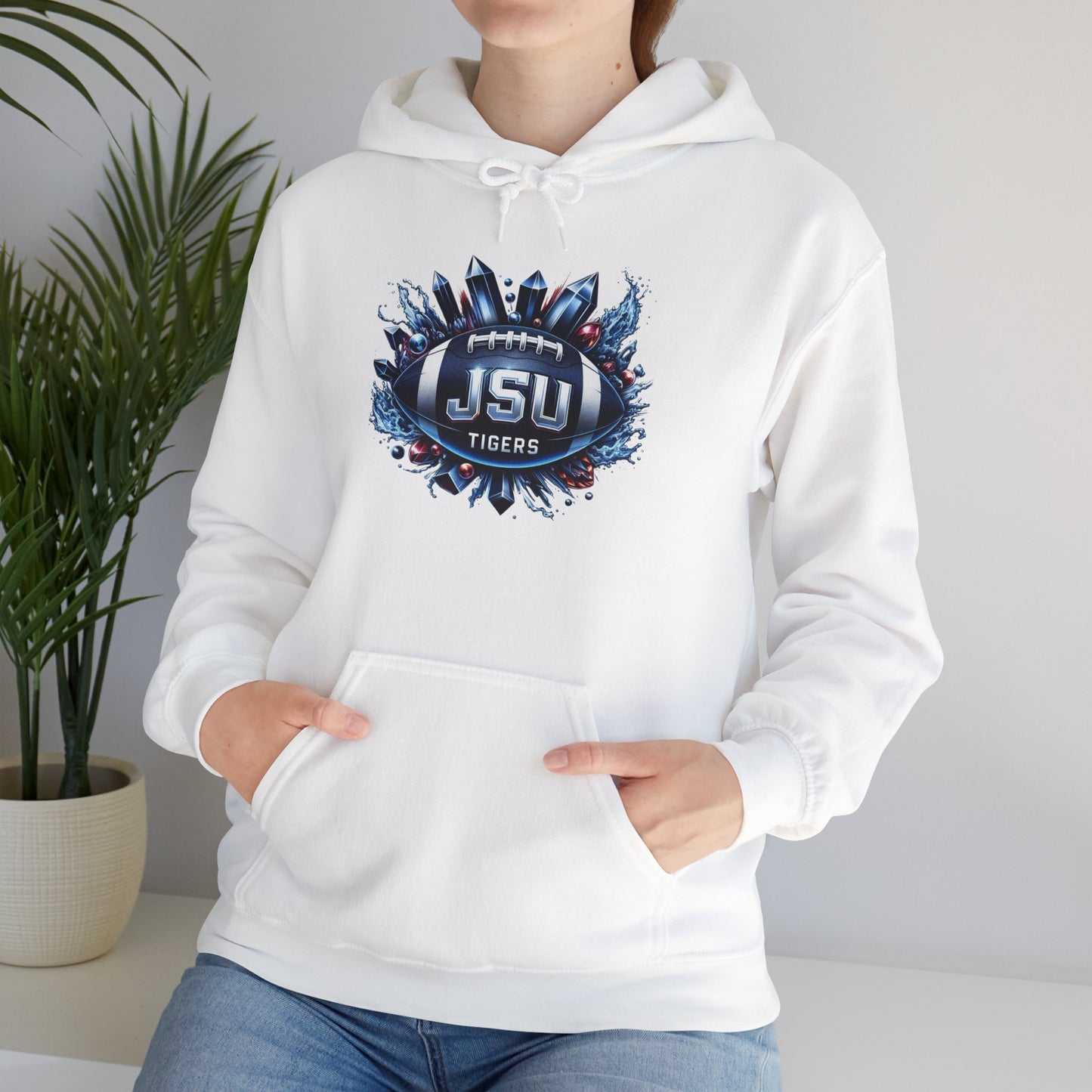 Jackson State University Hoodie, Jackson State Hooded Sweatshirt, JSU Tigers Football Sweatshirt, SWAC, College Team Apparel