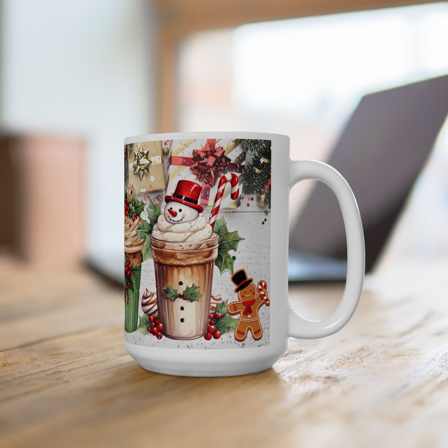 Christmas Holiday Themed Ceramic Mug, 11oz, 15oz