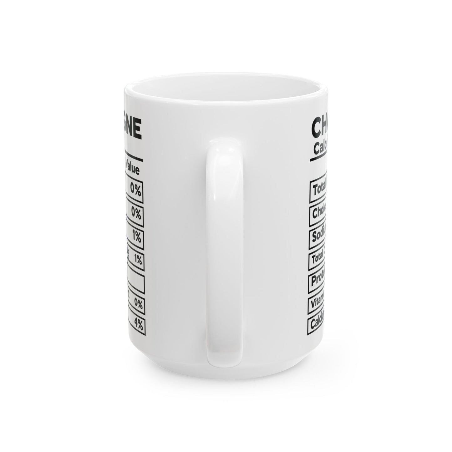 Champagne Ceramic Mug, Champagne Nutrional Facts Coffee Cup, Christmas Gift, Ceramic Mug, 11oz, 15oz