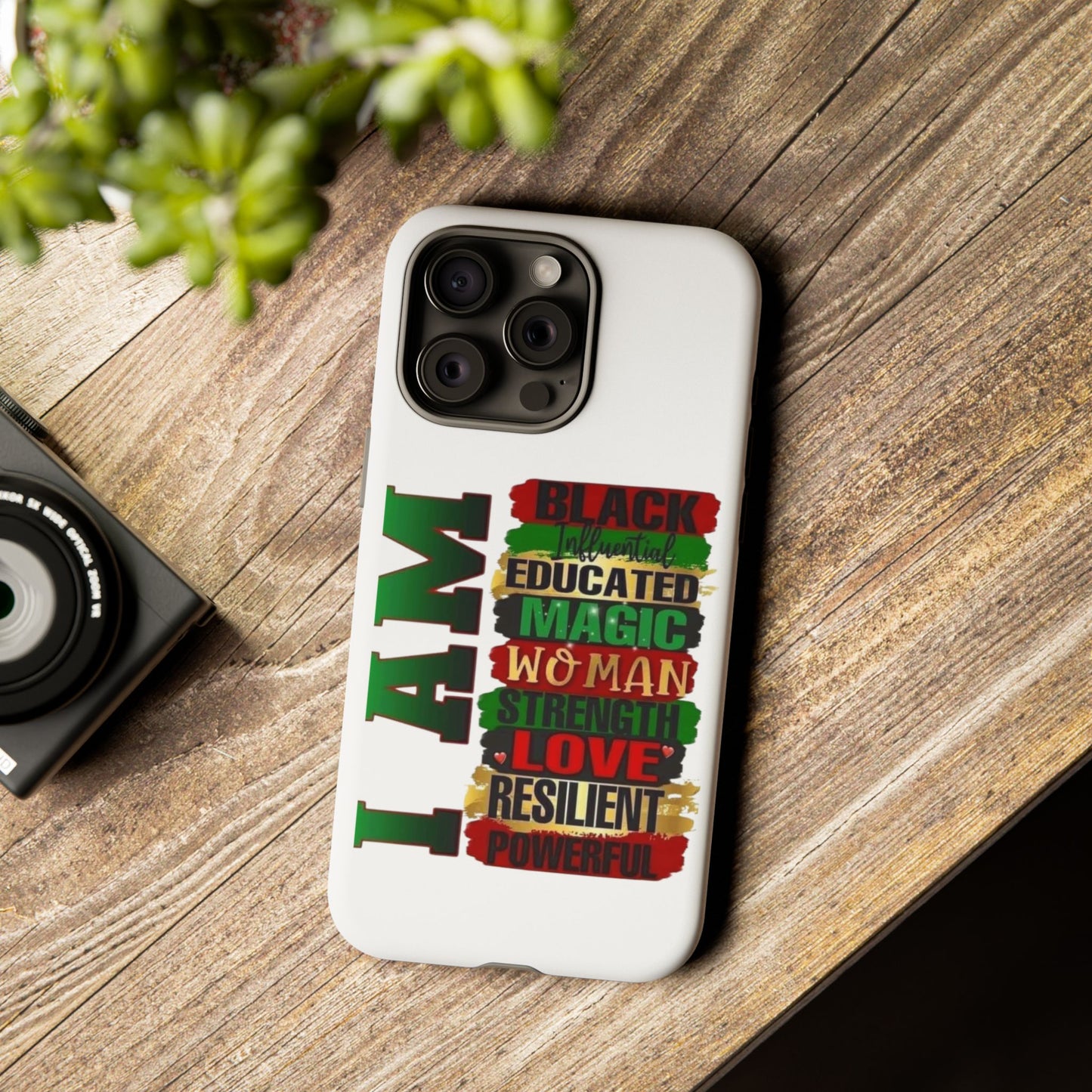 Phone Case, Stylish Black Woman Phone Accessories, Protective Cover, Gift for Her, Black History, African American Case, Black Excellence