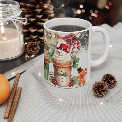 Christmas Holiday Themed Ceramic Mug, 11oz, 15oz