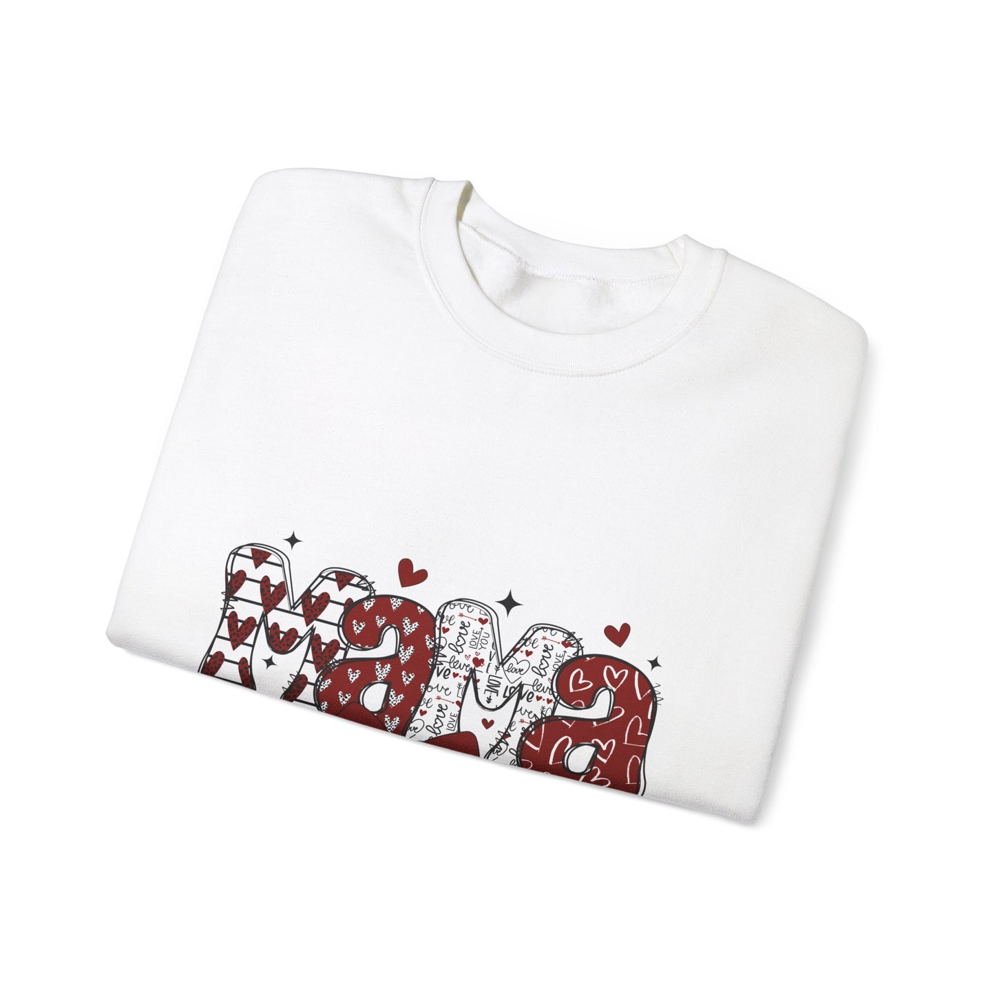 Crewneck Sweatshirt - Coquette Mama, Mama Valentine's, Alpha Doodle Design