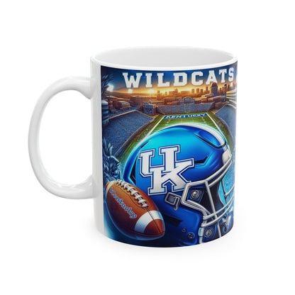 University of Kentucky Mug, NCAA Football Coffee Cup, U of K Ceramic Mug, Wildcats Fan Gift, 11oz 15oz Mug