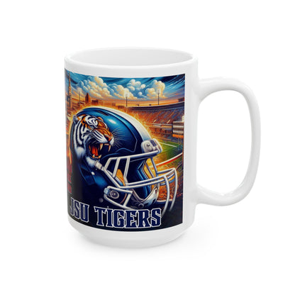 Jackson State University Mug, JSU Football Coffee Cup, College Ceramic Mug, JSU Tigers Fan Gift, 11oz Coffee Cup, SWAC