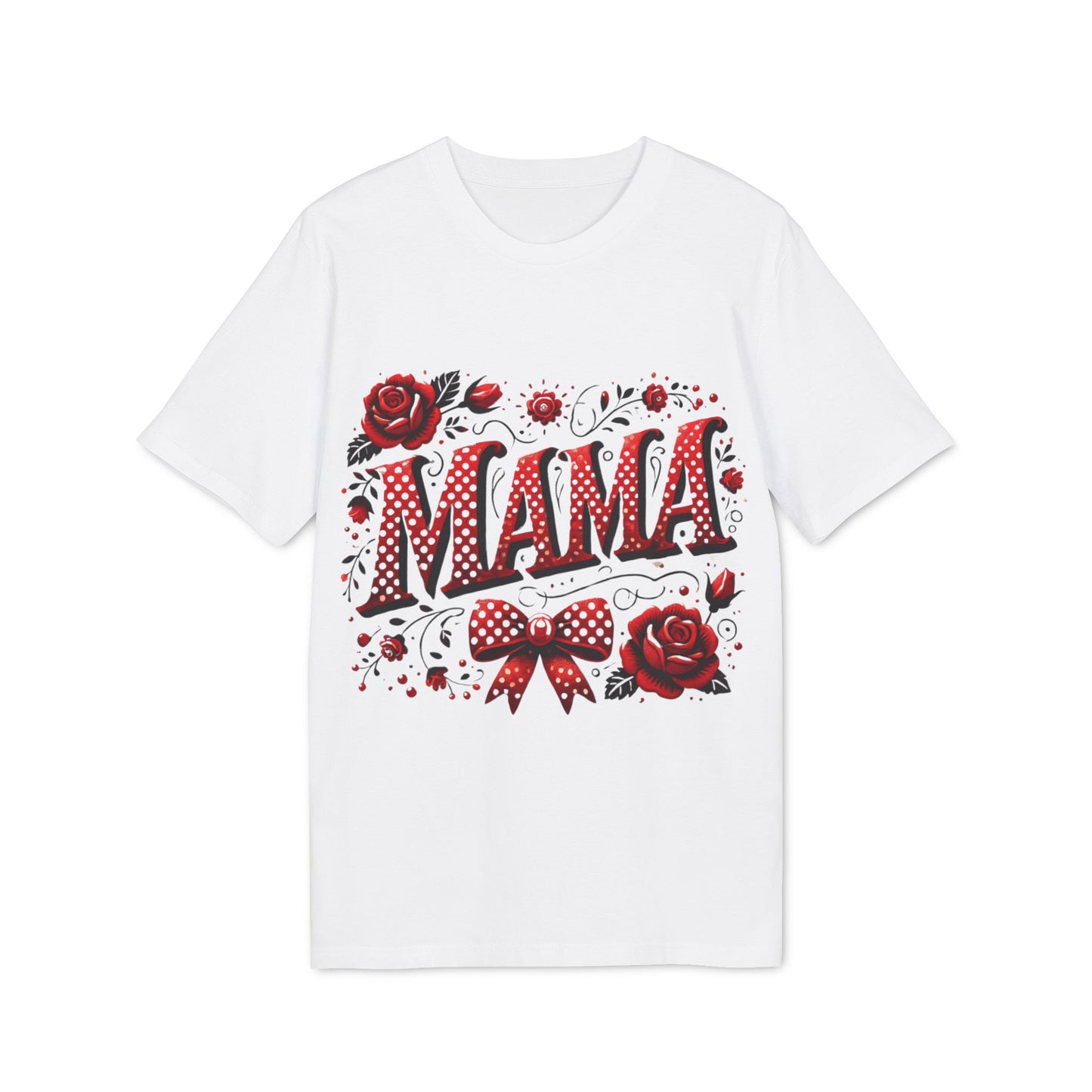 Mama Coquette Valentine's Day T-shirt, Red and Black Mama Tee, Valentine's Gift for Mom, Mama T-shirt, Polka Dot Mama shirt