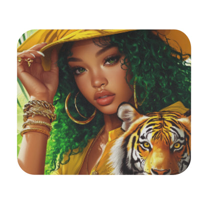 Beautiful Woman of Color Mouse Pad (Rectangle) 9x8 in, Female Mouse Pad