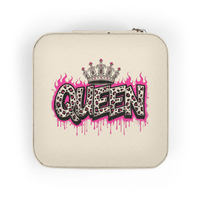 Stylish Queen Jewelry Travel Case | Perfect Gift for Travelers, Bridal Party, Birthdays, Holidays, Cute Organizer, Jewelry Organizer Box,