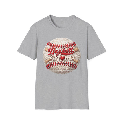 Baseball Mom T-Shirt | Vintage Stitch Baseball Graphic