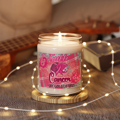 Tackle Cancer One Day At A Time Soy Candle 9oz, Breast Cancer Soy Candle 9oz