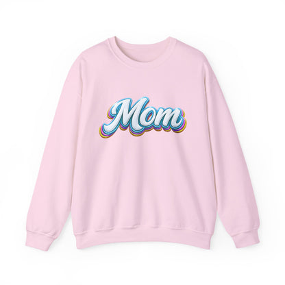 Retro Rainbow 'Mom' Script Sweatshirt | Mother's Day, Mom Shirt