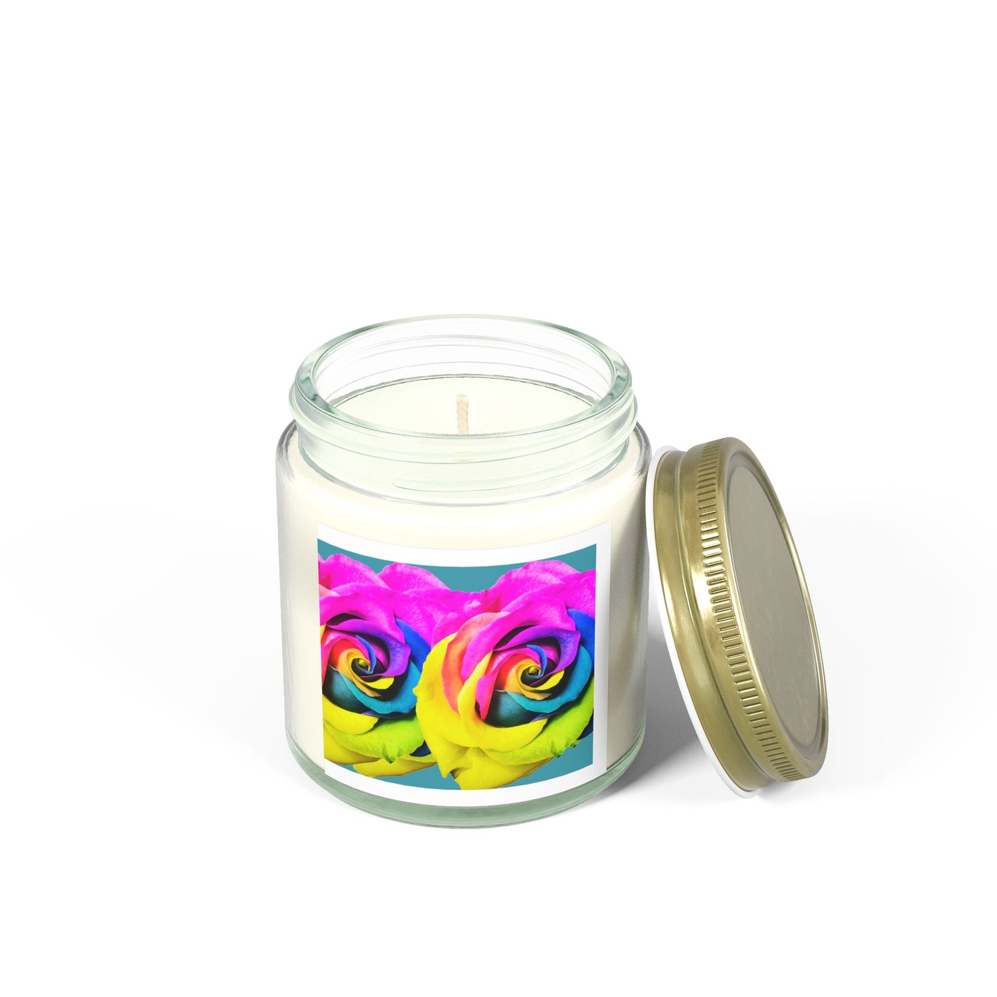 Colorful Rose Design Scented Candles | Aromatherapy Gift, Home Decor, Relaxation, Birthday, Mother's Day, Easter