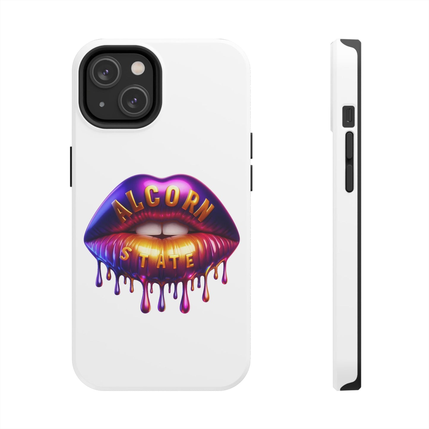 Alcorn State Phone Case, ASU Durable Phone Cover, Purple Gold Lips Phone Case, Alcorn State University Accessories, HBCU