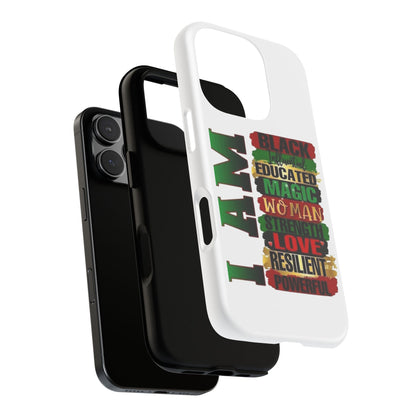 Phone Case, Stylish Black Woman Phone Accessories, Protective Cover, Gift for Her, Black History, African American Case, Black Excellence