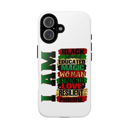 Phone Case, Stylish Black Woman Phone Accessories, Protective Cover, Gift for Her, Black History, African American Case, Black Excellence