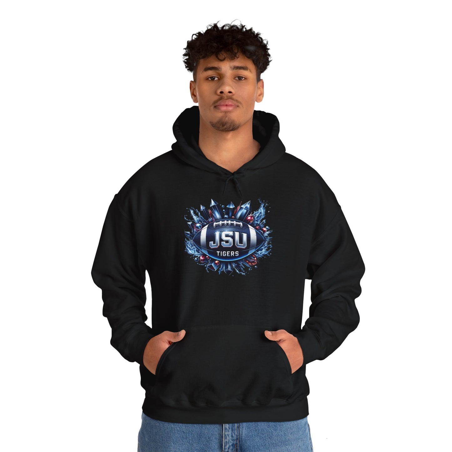 Jackson State University Hoodie, Jackson State Hooded Sweatshirt, JSU Tigers Football Sweatshirt, SWAC, College Team Apparel