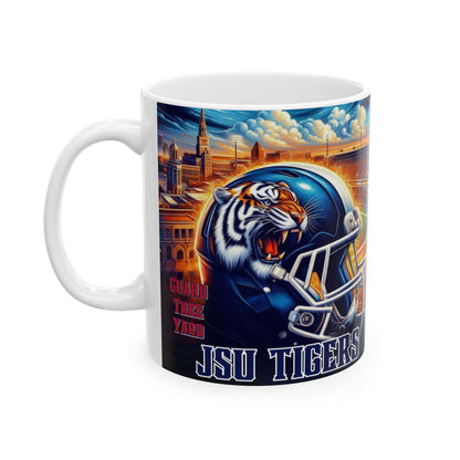 Jackson State University Mug, JSU Football Coffee Cup, College Ceramic Mug, JSU Tigers Fan Gift, 11oz Coffee Cup, SWAC