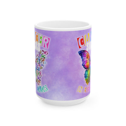 Cancer Mug, Cancer Coffee Cup, Cancer Ceramic Mug, Sucks in Every Color Butterfly Ceramic Mug, 11oz, 15oz