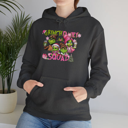 Christmas Sweatshirt, Grinch Family Squad Hoodie Sweatshirt, Grinch Christmas, Winter Holiday Pullover, Christmas Sweater, Unisex
