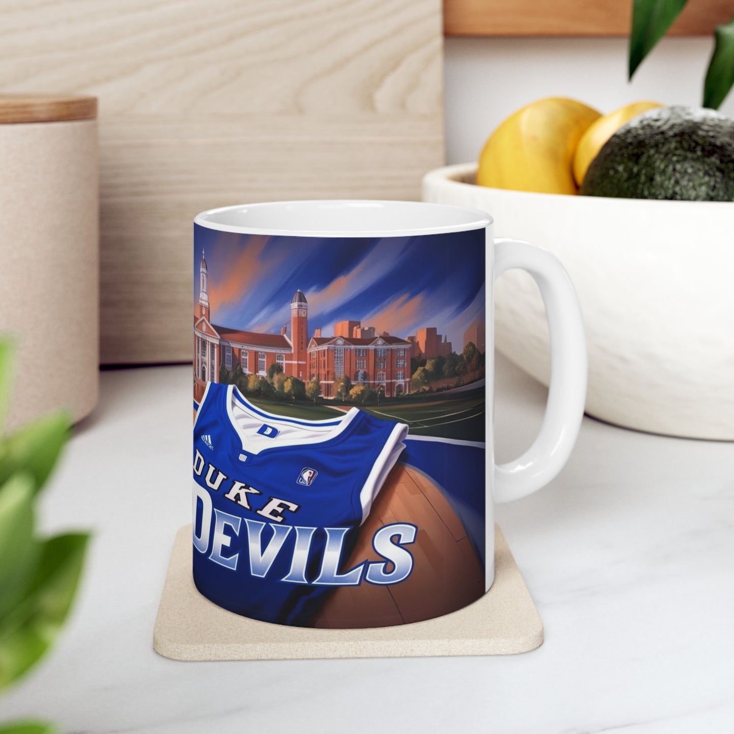 Duke Basketball Ceramic Mug - Perfect for Fans, Gifts, Sports Enthusiasts, College Spirit, Collectible Drinkware, Duke Blue Devils