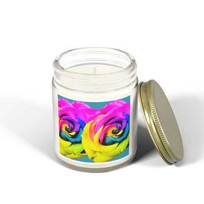 Colorful Rose Design Scented Candles | Aromatherapy Gift, Home Decor, Relaxation, Birthday, Mother's Day, Easter