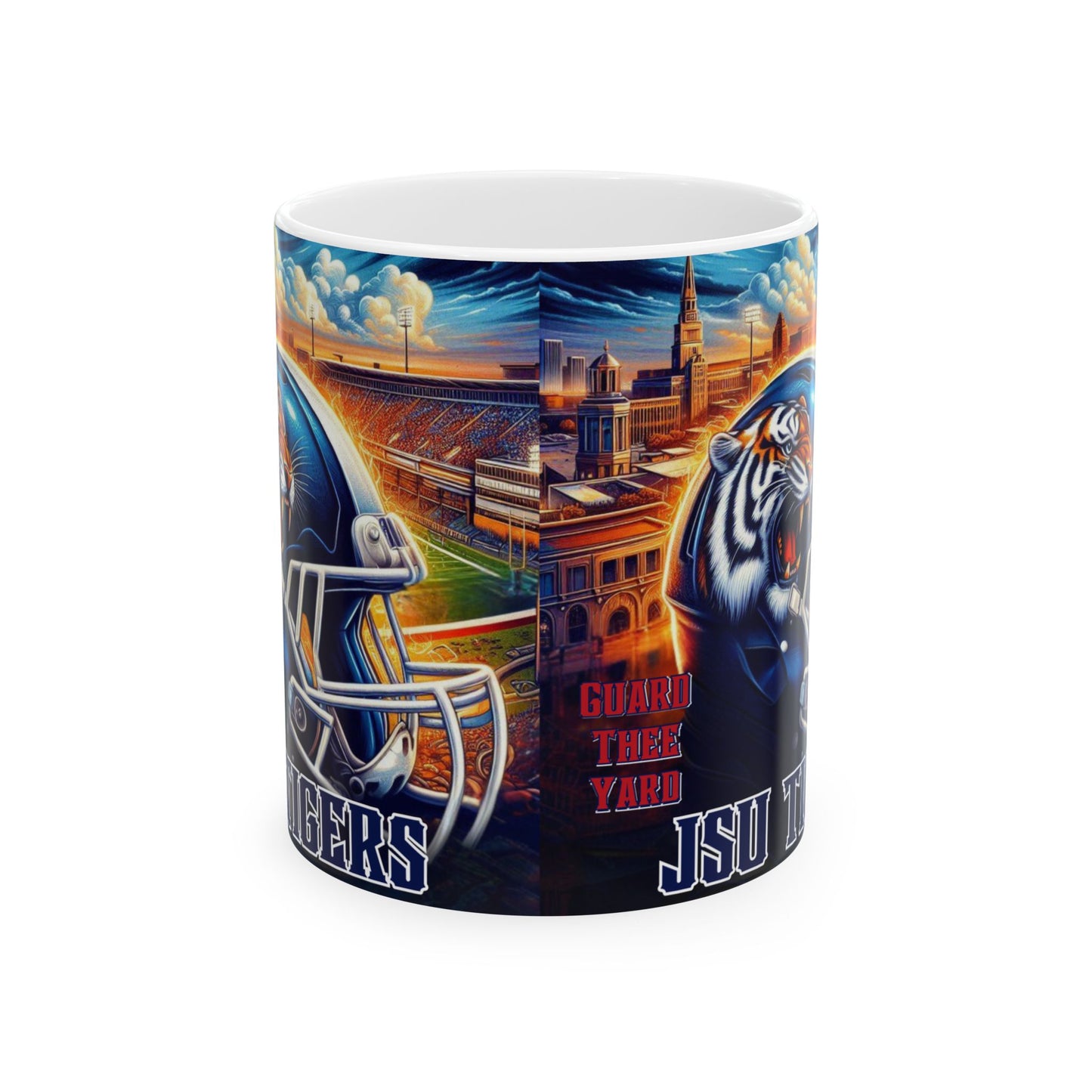 Jackson State University Mug, JSU Football Coffee Cup, College Ceramic Mug, JSU Tigers Fan Gift, 11oz Coffee Cup, SWAC