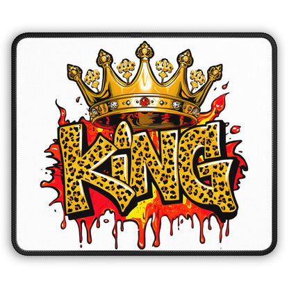 Gaming Mouse Pad - 'KING' Design, Gamer Gift, Desktop Accessory, Office Decor, Fun Computer Mat