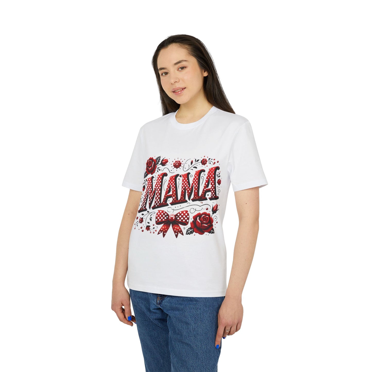 Mama Coquette Valentine's Day T-shirt, Red and Black Mama Tee, Valentine's Gift for Mom, Mama T-shirt, Polka Dot Mama shirt