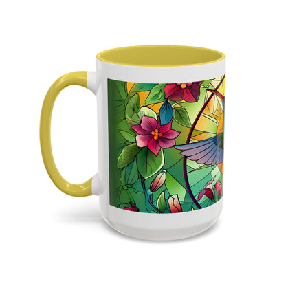 Colorful Hummingbird Mug, Vibrant Coffee Cup for Garden Lovers, Ideal Gift for Birthdays, Mothers Day, Spring Celebrations, Colorful Mugs